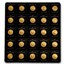 2021 25x 1 gram Gold Maple Leafs Maplegram25™ (In Assay Sleeve)