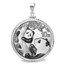2021 30 gram Silver Panda Pendant (Diamond-ScrewTop Bezel)