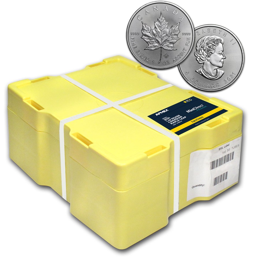 Buy 2021 500-Coin Silver Maple Monster Box (MD Premier + PCGS FS) | APMEX