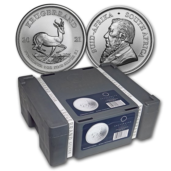 2021 500-Coin South Africa 1 oz Silver Krugerrand Monster Box 2021 500-Coin South Africa 1 oz Silver Krugerrand Monster Box