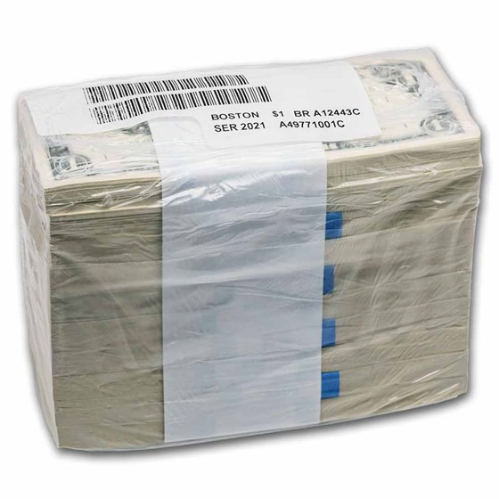 2021 (A-Boston) $1.00 FRN CU (Fr#3007-A) 1,000 ct BRICK