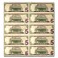 2021 (A-Boston) $5.00 FRN CU (Fr#1999-B) 10 Uncut sheet