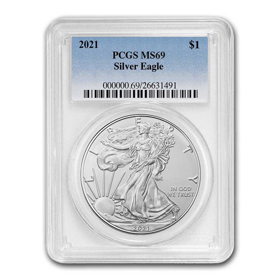 2021 American Silver Eagle (Type 1) MS-69 PCGS 2021 American Silver Eagle (Type 1) MS-69 PCGS