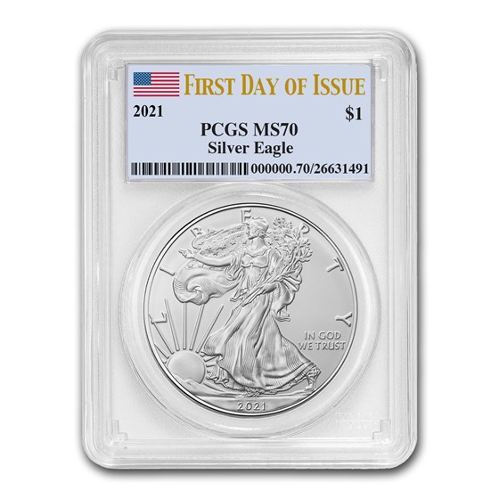 2021 American Silver Eagle (Type 1) MS-70 PCGS (First Day)