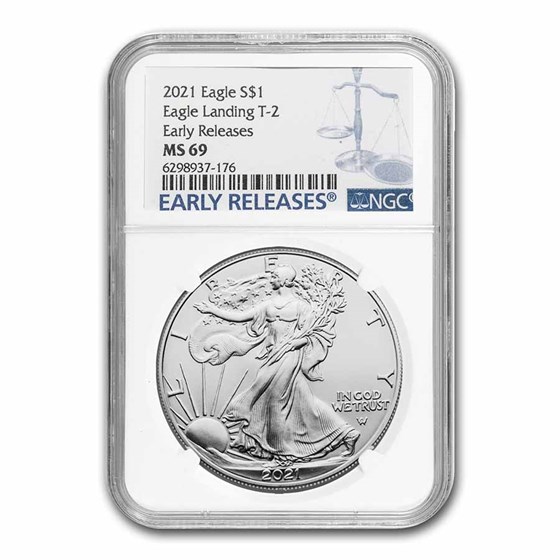 2021 American Silver Eagle (Type 2) MS-69 NGC (Early Release) 2021 American Silver Eagle (Type 2) MS-69 NGC (Early Release)