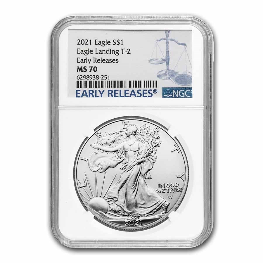 2021 American Silver Eagle (Type 2) MS-70 NGC (Early Release)