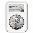 2021 American Silver Eagle (Type 2) MS-70 NGC