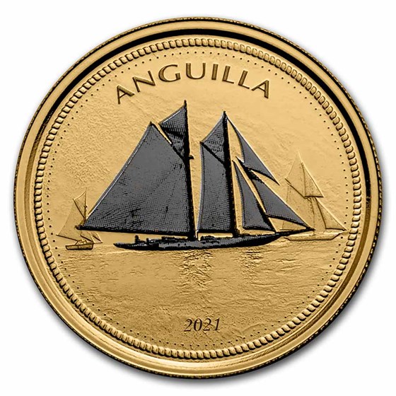 2021 Anguilla Sailing Regatta 1 oz Gold (Colorized)