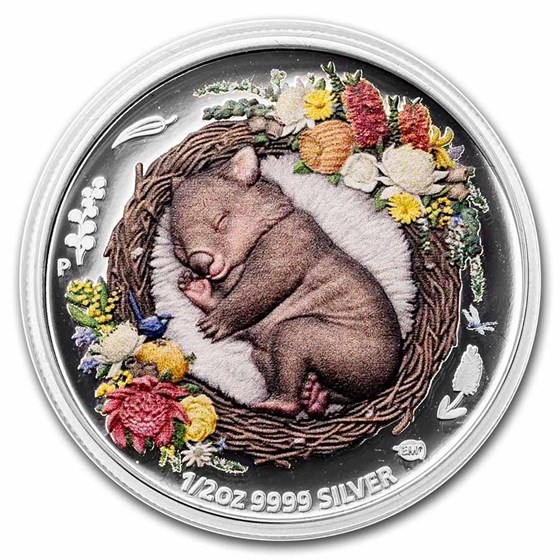 2021 AUS 1/2 oz Silver Dreaming Down Under Wombat Proof 2021 AUS 1/2 oz Silver Dreaming Down Under Wombat Proof