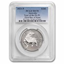 2021 AUS 1 oz Platinum Lunar Ox MS-70 PCGS (FDI)