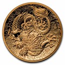 2021 AUS 2 oz Gold Proof High Relief Dragon (Box, no capsule)