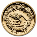 2021 AUS Gold 1/4 oz 35th Anniv Australian Kangaroo Nugget Proof