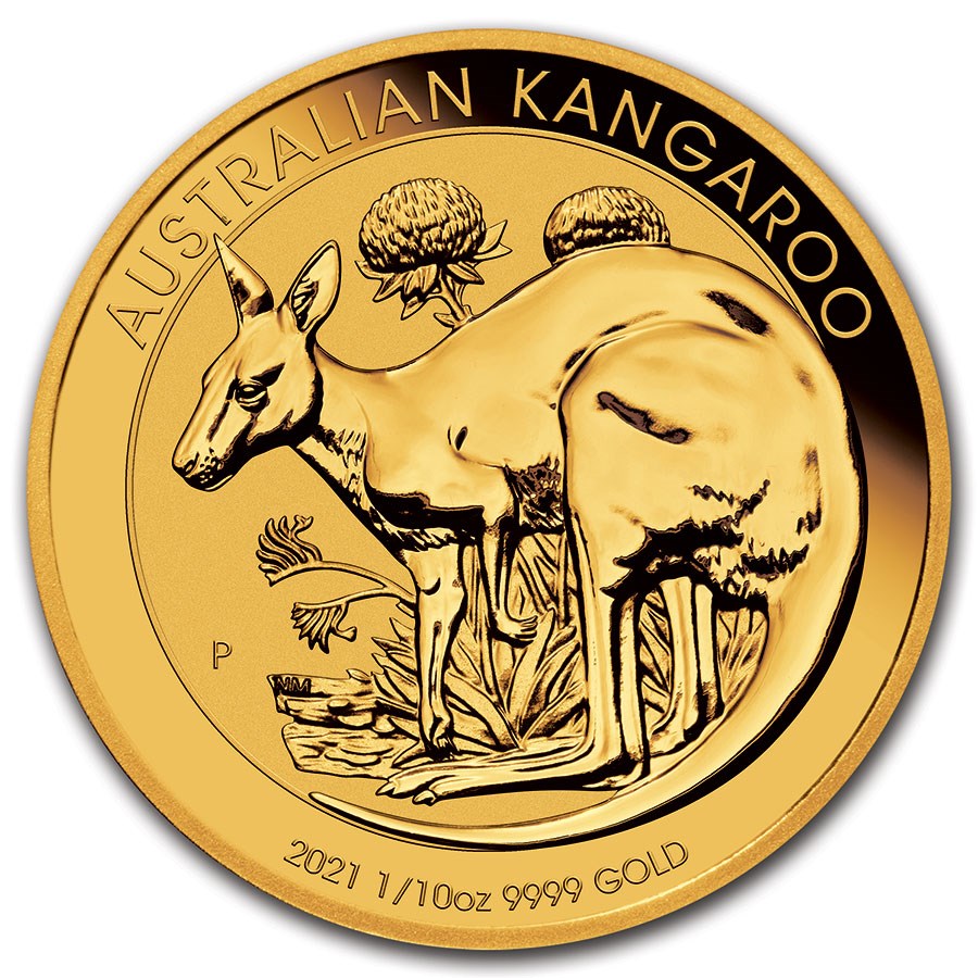 Buy 2021 Australia 1/10 oz Gold Kangaroo BU APMEX