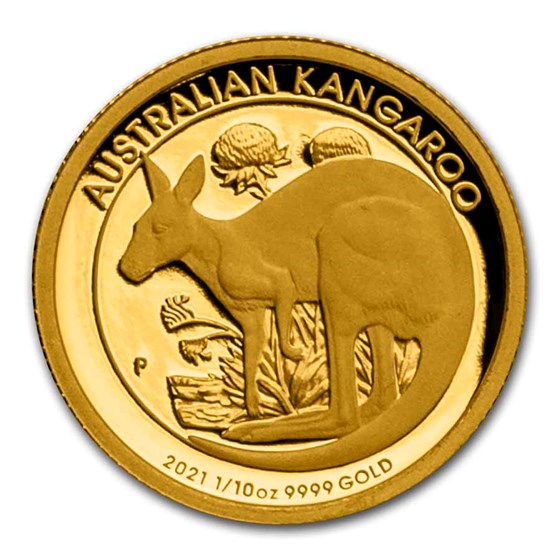 2021 Australia 1/10 oz Gold Kangaroo Proof