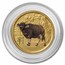 2021 Australia 1/10 oz Gold Lunar Ox BU (Series III, Colorized)