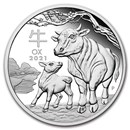 2021 Australia 1/2 oz Silver Lunar Ox Proof (w/Box & COA)