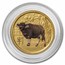 2021 Australia 1/20 oz Gold Lunar Ox BU (Series III, Colorized)