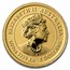 2021 Australia 1/20 oz Gold Lunar Ox BU (Series III, Colorized)