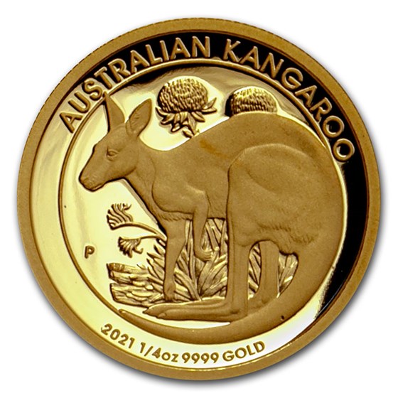 2021 Australia 1/4 oz Gold Kangaroo Proof