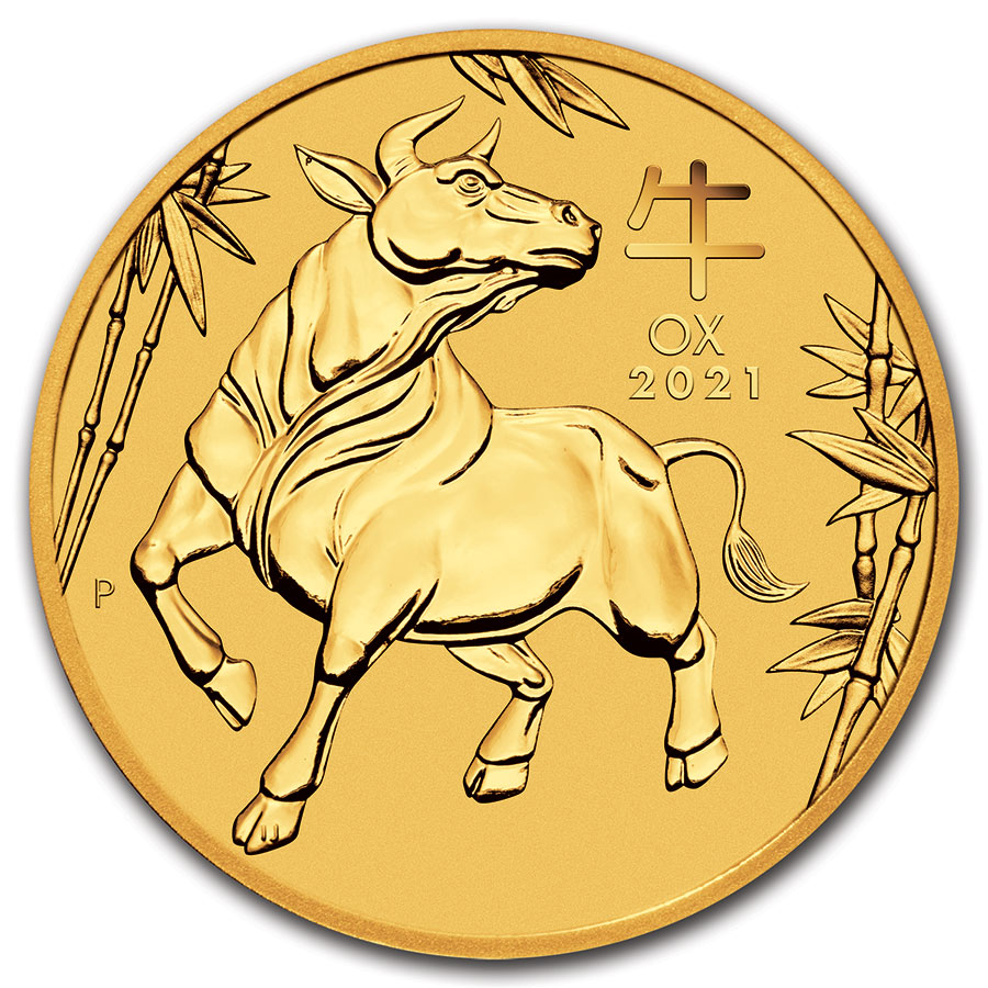 Buy 2021 Australia 1/4 oz Gold Lunar Ox BU (Series III) | APMEX