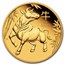 2021 Australia 1/4 oz Gold Lunar Ox Proof (w/Box & COA)