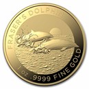 2021 Australia 1 oz Gold $100 Dolphin BU (w/Box & COA)
