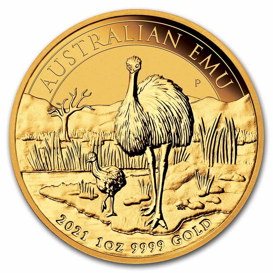 2021 Australia 1 oz Gold Emu BU