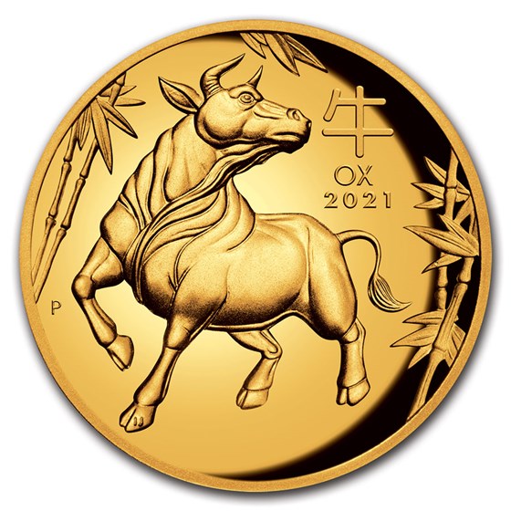 2021 Australia 1 oz Gold Lunar Ox Proof (HR, Box & COA) 2021 Australia 1 oz Gold Lunar Ox Proof (HR, Box & COA)