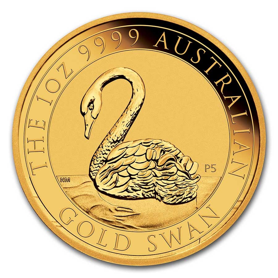 2021 Australia 1 oz Gold Swan BU