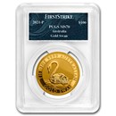 2021 Australia 1 oz Gold Swan MS-70 PCGS (FS, Swan Label)