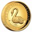 2021 Australia 1 oz Gold Swan Proof (HR, w/Box & COA)