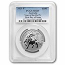 2021 Australia 1 oz Platinum Lunar Ox PCGS MS-69 FDI