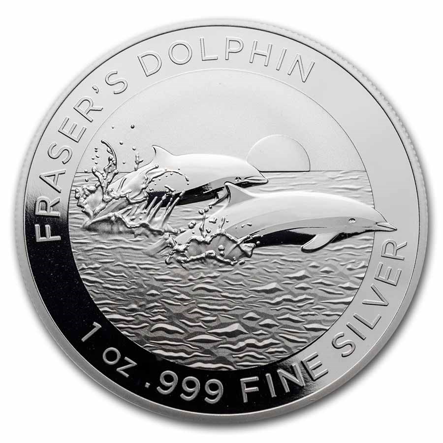 2021 Australia 1 oz Silver $1 Fraser's Dolphin BU