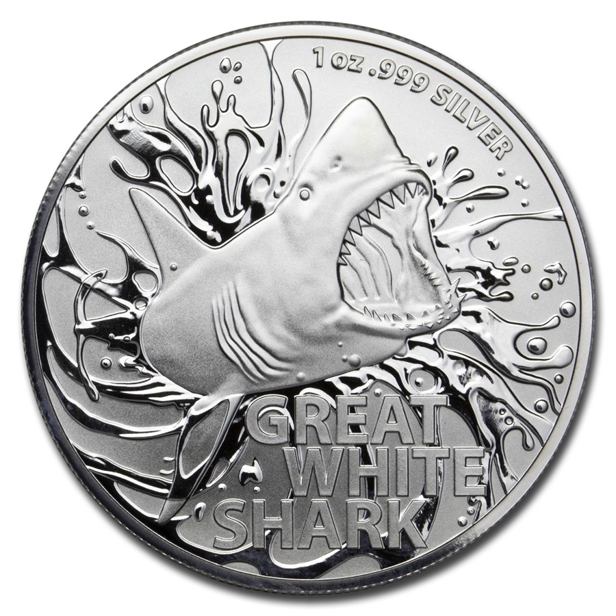 2021 Australia 1 oz Silver $1 Great White Shark BU