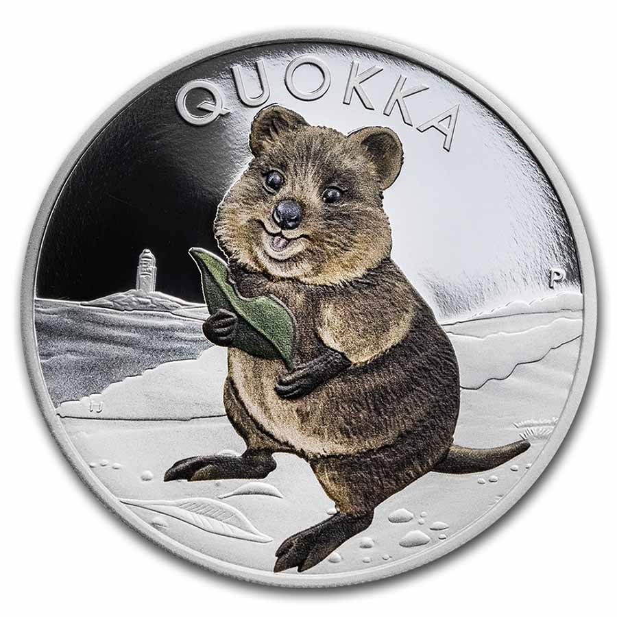 2021 Australia 1 oz Silver Colorized Quokka Proof
