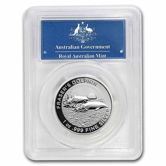 2021 Australia 1 oz Silver Dolphin PR-70 PCGS (First Strike, HR) 2021 Australia 1 oz Silver Dolphin PR-70 PCGS (First Strike, HR)