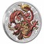 2021 Australia 1 oz Silver Dragon Colorized BU (in Capsule)