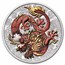 2021 Australia 1 oz Silver Dragon Colorized BU (in Capsule)