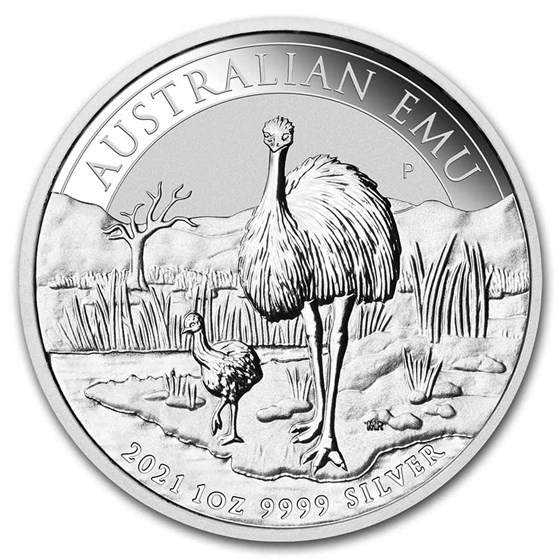 2021 Australia 1 oz Silver Emu BU