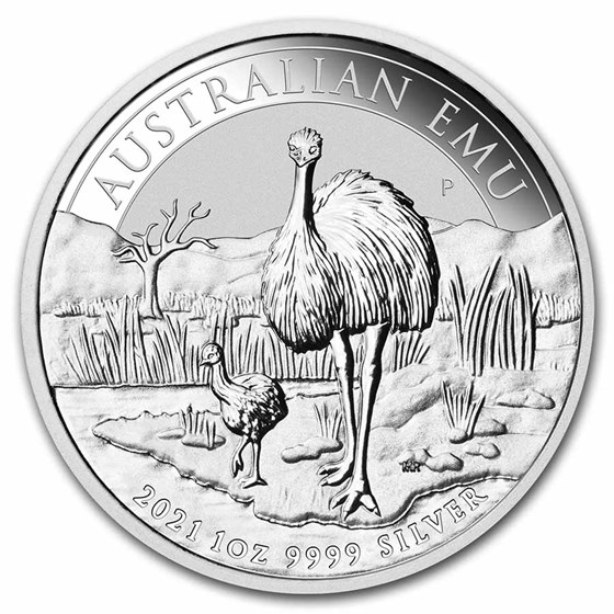 2021 Australia 1 oz Silver Emu BU 2021 Australia 1 oz Silver Emu BU