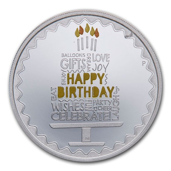 2021 Australia 1 oz Silver Happy Birthday Proof 2021 Australia 1 oz Silver Happy Birthday Proof