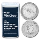 2021 Australia 1 oz Silver Kangaroo (25-Coin MintDirect® Tube) 2021 Australia 1 oz Silver Kangaroo (25-Coin MintDirect® Tube)