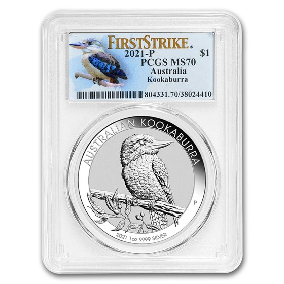 2021 Australia 1 oz Silver Kookaburra MS-70 PCGS (FS, Kook Label) 2021 Australia 1 oz Silver Kookaburra MS-70 PCGS (FS, Kook Label)
