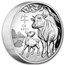 2021 Australia 1 oz Silver Lunar Ox Proof (HR, Box & COA)