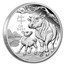 2021 Australia 1 oz Silver Lunar Ox Proof (w/Box & COA)