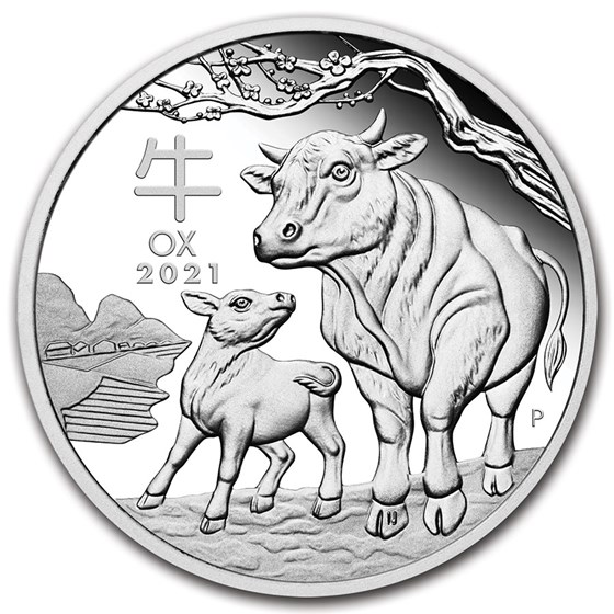 2021 Australia 1 oz Silver Lunar Ox Proof (w/Box & COA) 2021 Australia 1 oz Silver Lunar Ox Proof (w/Box & COA)