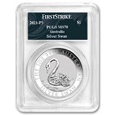 2021 Australia 1 oz Silver Swan MS-70 PCGS (FS, Swan Label)