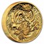2021 Australia 2 oz Gold Proof High Relief Dragon