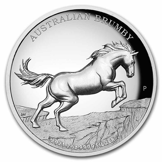 2021 Australia 2 oz Silver Australian Brumby Proof 2021 Australia 2 oz Silver Australian Brumby Proof