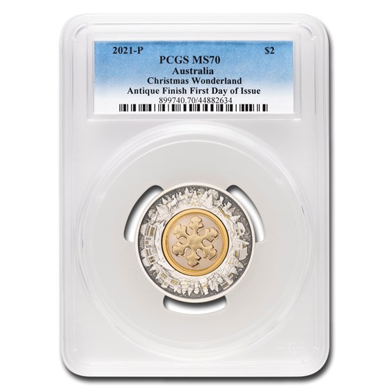 2021 Australia 2 oz Silver Christmas Wonderland MS-70 PCGS (FDI) 2021 Australia 2 oz Silver Christmas Wonderland MS-70 PCGS (FDI)